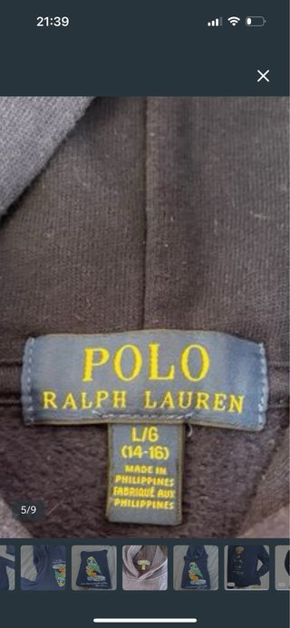 Sudadera Polo Ralph Lauren Bear Azul 14-16.