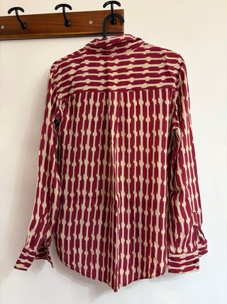 Camisa Fluida Estampada Mango Granate XS