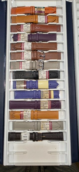 Set de 14 correas de reloj de piel 20 mm