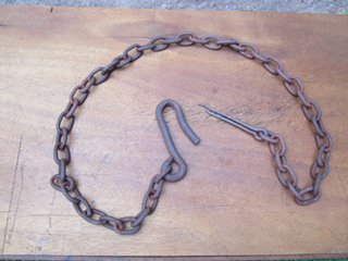 Cadena antigua con gancho, 120 cm.