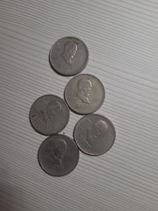 5 Monedas Mexicanas 500 Pesos 1987-1988