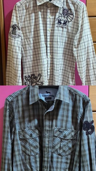 Lote de 2 camisas de cuadros