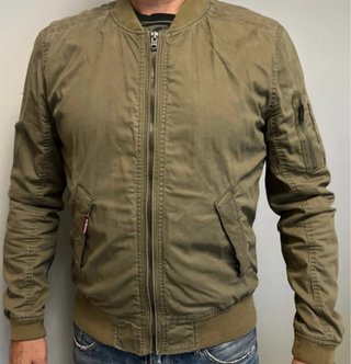 Cazadora Superdry Caballero Talla M Verde Oliva