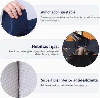 Cuscino Antiscivolo per Sedia a Rotelle LIROPAU Blu
