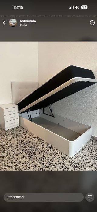 Canapé Abatible Blanco con Cabecero