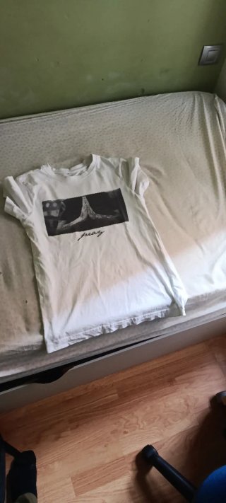 Camiseta Pray Blanca Talla XS