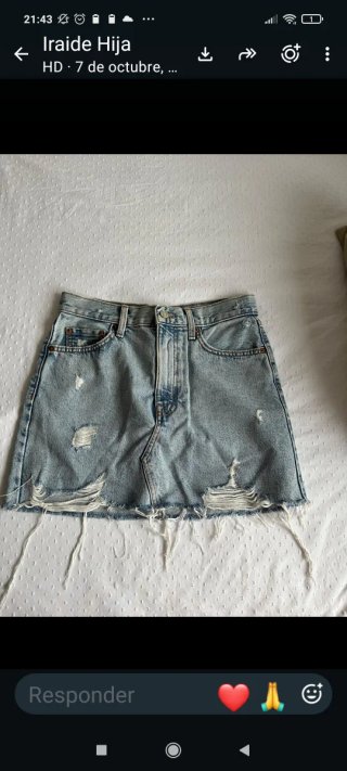 Minifalda Vaquera Mango Teen S