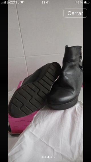 Botines de Piel Negros Talla 37