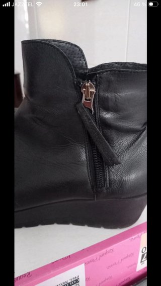 Botines de Piel Negros Talla 37