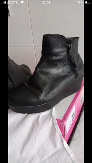 Botines de Piel Negros Talla 37