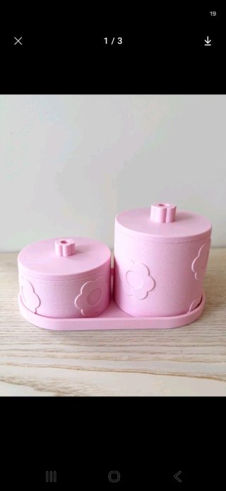 Set 2 Contenitori Rosa Fiori
