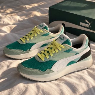 Zapatillas Puma Mujer Verde y Blanco