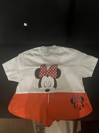Conjunto Minnie Mouse Blanco y Naranja