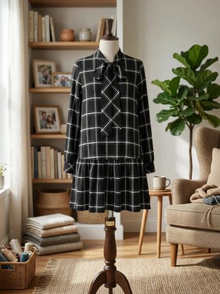 Vestido corto Zara de cuadros
