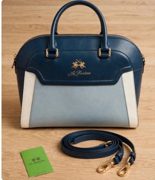 Bolso genuina piel La Martina ,nuevo