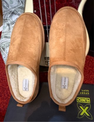 Pantuflas Mula Suede Sintético Forro Polar