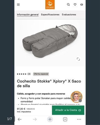 Saco funda Stokke Xplory negro