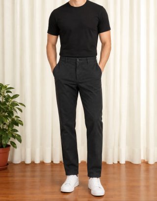 Pantalón Chino negro Marengo Slim Fit