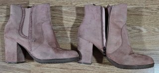 Botines piel vuelta rosa palo talla 40