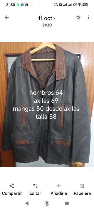 chaqueta piel caballero T 58