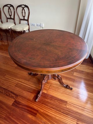Mesa de Comedor Ovalada Extensible Vintage