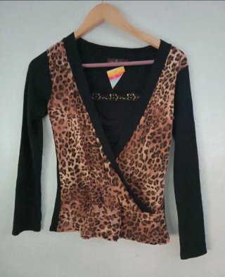 Camiseta Miss Rose Estampado Animal Talla S