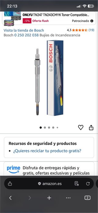 Bujía Incandescencia Bosch Diesel