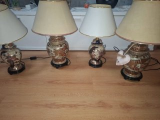 Set de 4 Lámparas de Mesa Estilo Oriental