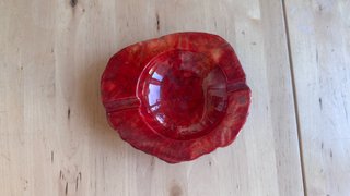 Cenicero Vintage de Alabastro Rojo