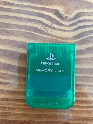 PlayStation 1 Memory Card Originale Verde Smeraldo