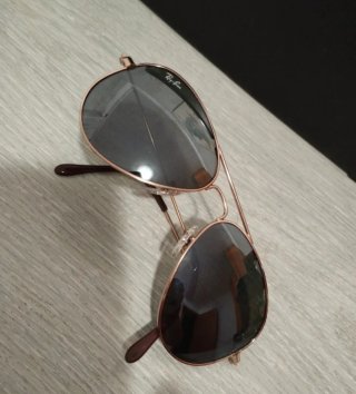 Gafas de sol tipo Aviator, cristal espejo Plata