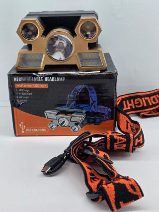 Linterna Frontal LED Alta Potencia USB