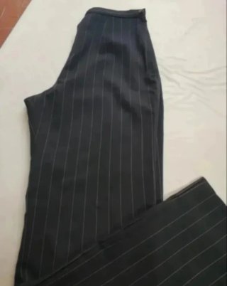 Pantalón de Vestir a Rayas Negro