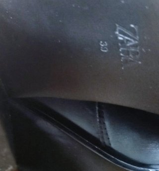 Botines de piel Zara negros T39