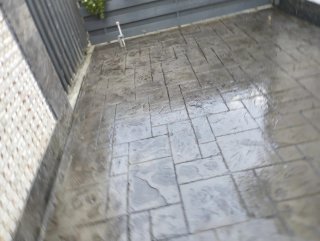 Cemento impreso para exteriores