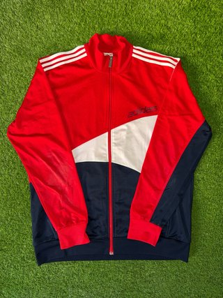 Sudadera Adidas Vintage Roja Blanca Azul Hombre XL