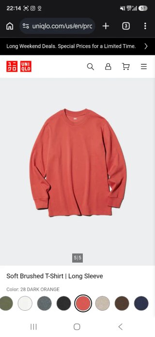 Camiseta Uniqlo Hombre Talla S