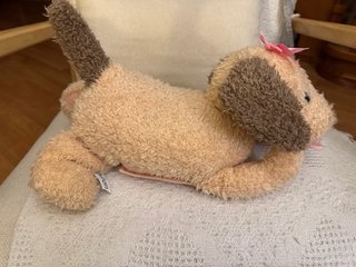 Peluche perro con lazo rosa, Puppy Magic