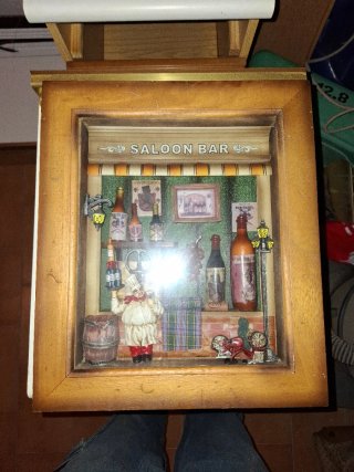 Cuadro Decorativo Saloon Bar con Miniaturas
