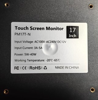 Monitor touch 17 pollici