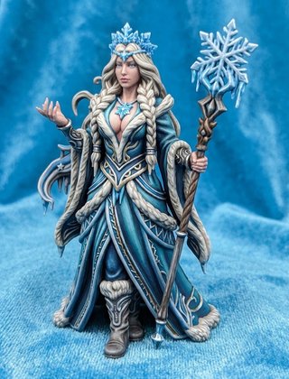Snegúrochka, miniatura para navidad, rol rpg d&d