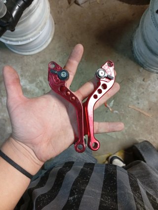 Manetas moto 50cc rojas