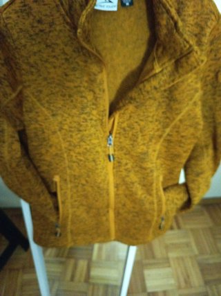 Chaqueta polar jaspeada amarilla Talla M
