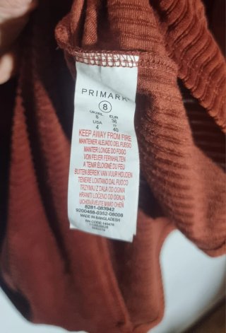 Vestido Manga Larga Efecto Pana