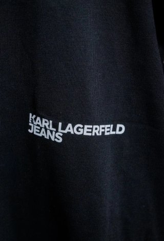 Vestido Camiseta Larga Negra Karl Lagerfeld Talla