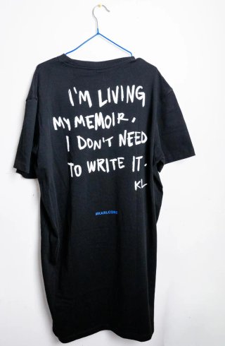 Vestido Camiseta Larga Negra Karl Lagerfeld Talla