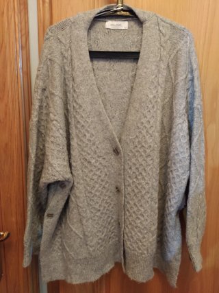 Chaqueta de punto Couchel gris talla L+