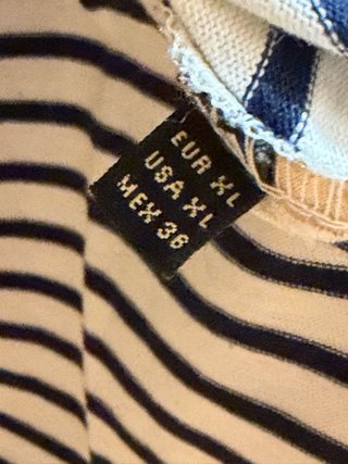 Camiseta Massimo Dutti Rayas Talla XL