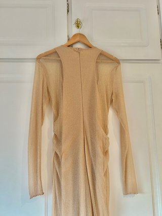 Vestido fiesta ZARA dorado L