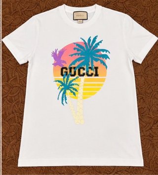 Camiseta Gucci Talla M Palmeras y Pájaro